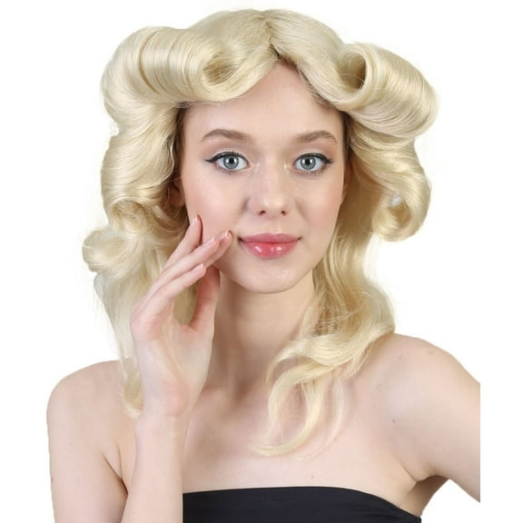 Womens Goddess Wig | Blonde Medium Halloween Wig | Premium Breathable Capless Cap