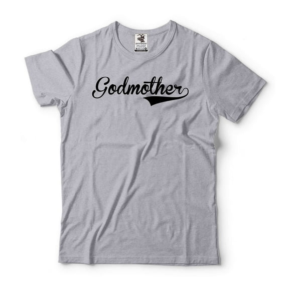 Womens Godmother Shirt God Mother Gifts Shirt For Godmather Gift For Godmather Christmas Gift (3X-Large Grey)