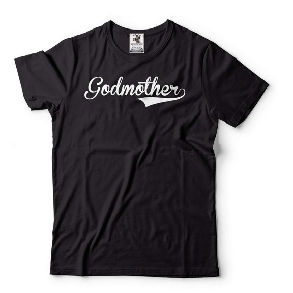 Womens Godmother Shirt God Mother Gifts Shirt For Godmather Gift For Godmather Christmas Gift (Medium Black)