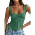 thumbnail image 1 of Womens Going Out Crop Tops Backless Tank Tops Summer Y2k Teen Basics Cute Clothes Green S, 1 of 5