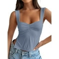 thumbnail image 1 of Womens Going Out Crop Tops Backless Tank Tops Summer Y2k Teen Basics Cute Clothes Light Blue M, 1 of 5