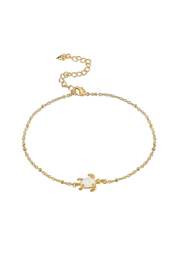 Womens Gold Anklet Turtle Gold Plated Adjustable Summer Simple Foot Chain Jewelry Women Ankle Bracelets