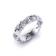thumbnail image 1 of Womens Gold Plated Copper Ring Sterling Silver Inlay Leaf, 1 of 5