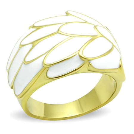 Womens Gold Ring 316L Stainless Steel Anillo Color Oro Para Mujer Ninas Acero Inoxidable Drusilla