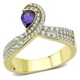 thumbnail image 1 of Womens Gold Ring 316L Stainless Steel Anillo Color Oro Para Mujer Ninas Acero Inoxidable with AAA Grade CZ in Tanzanite Sherah, 1 of 6