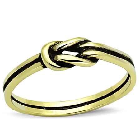 Womens Gold Ring 316L Stainless Steel Anillo Color Oro Para Mujer Ninas Acero Inoxidable with No Stone Hester