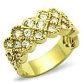 thumbnail image 1 of Womens Gold Ring Stainless Steel Anillo Color Oro Para Mujer Ninas Acero Inoxidable with Top Grade Crystal in Clear Chawwah, 1 of 4
