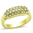 thumbnail image 1 of Womens Gold Ring Stainless Steel Anillo Color Oro Para Mujer Ninas Acero Inoxidable with Top Grade Crystal in Clear Diana, 1 of 4