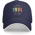 thumbnail image 1 of Womens Golf Hat 51th Birthday Cute Baseball Hats for Women's Vintage 1974 Sports Caps, 1 of 9