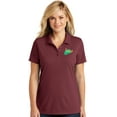 thumbnail image 1 of Womens Golf Patch Moisture-Wicking Polo Shirt, XL Burgundy, 1 of 5