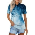 thumbnail image 1 of Womens Golf Polo Shirts Collared Short Sleeve T Shirt Lightweight Moisture Wicking Polo Casual 3 Buttons Graphic Tees Tops, 1 of 4
