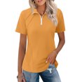 thumbnail image 1 of Womens Golf Shirt Summer 1/4 Zip Up Polo Shirts Short Sleeve Moisture Wicking Gym Workout Tops XL, 1 of 6