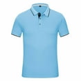 thumbnail image 1 of Womens Golf Shirts Short Sleeve Sun Protection Tennis Polos Collared Tops Quick Dry Workout Running T Shirt(Light Blue 3XL), 1 of 7