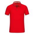 thumbnail image 1 of Womens Golf Shirts Short Sleeve Sun Protection Tennis Polos Collared Tops Quick Dry Workout Running T Shirt(Red 4XL), 1 of 7