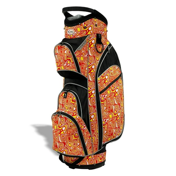 Womens Golf - Taboo Fashions 14 Way Lightweight Ladies Cart Bag (Orange Lava)