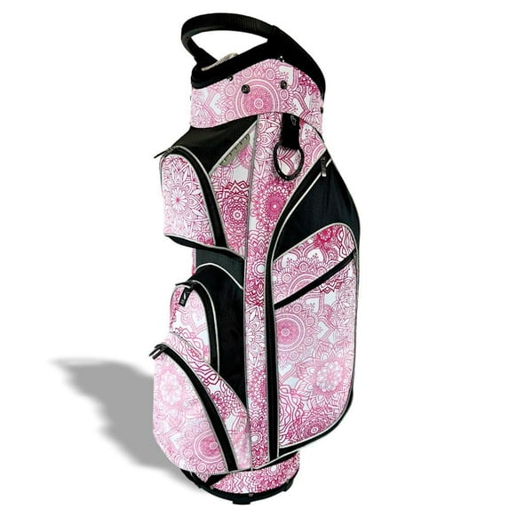 Womens Golf - Taboo Fashions 14 Way Lightweight Ladies Cart Bag (Pink Mandala)
