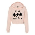 thumbnail image 1 of Womens Gone Squatchin' Gone Squatching Bigfoot Sasquatch Cropped Hooded Sweatshirt, 1 of 1