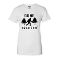 thumbnail image 1 of Womens Gone Squatchin' Gone Squatching Bigfoot Sasquatch T-Shirt, 1 of 1