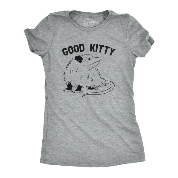 Womens Good Kitty T Shirt Funny Cute Opossum Kitten Joke Tee for Ladies Womens Graphic Tees