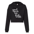 thumbnail image 1 of Womens Good Moms Say Bad Words Funny Mother's Day Cropped Hooded Sweatshirt, 1 of 1