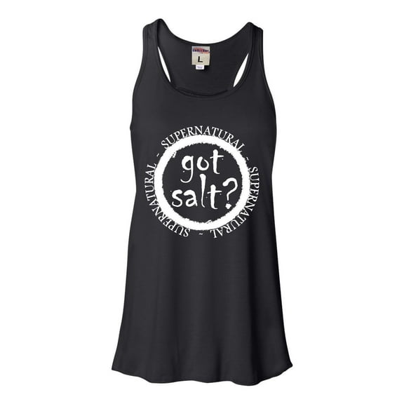 Womens Got Salt? Supernatural Flowy Racerback Tank Top T-Shirt