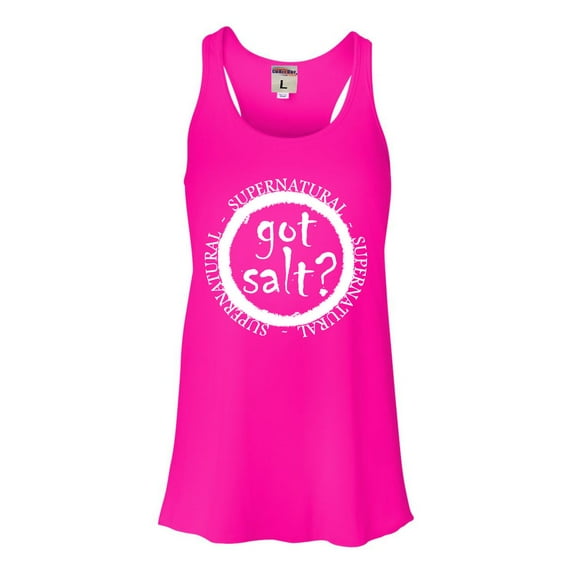 Womens Got Salt? Supernatural Flowy Racerback Tank Top T-Shirt