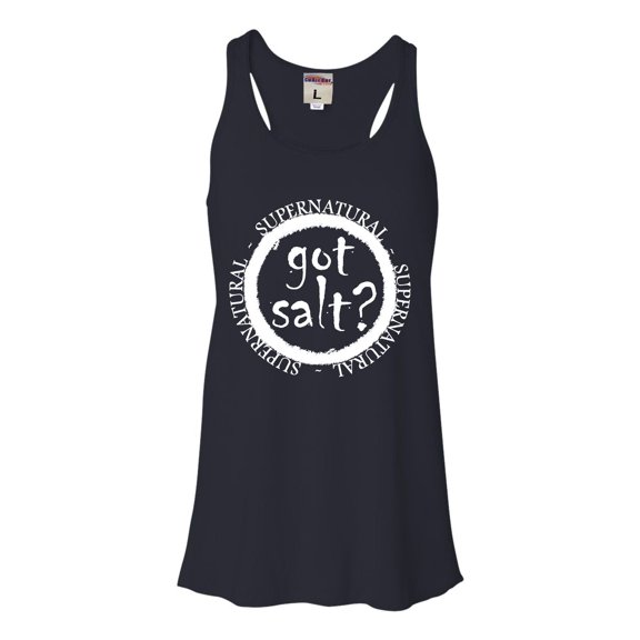Womens Got Salt? Supernatural Flowy Racerback Tank Top T-Shirt
