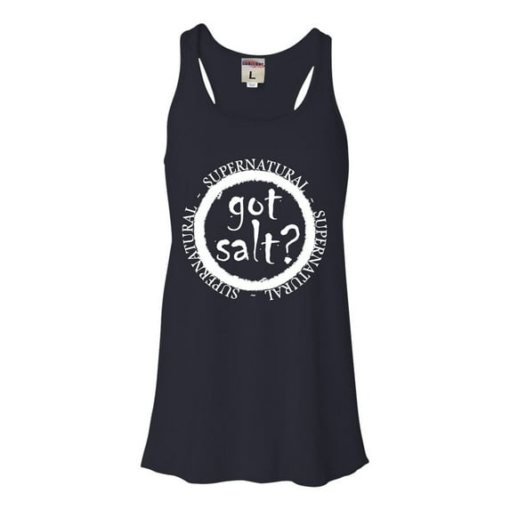 Womens Got Salt? Supernatural Flowy Racerback Tank Top T-Shirt