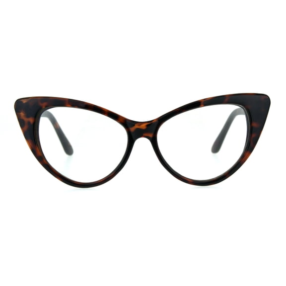 Womens Goth Mod Chic Classic Retro Cat Eye Optical Glasses Tortoise