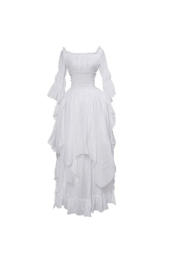 Womens Goth Princess Dress 2024 Victorian Renaissance Dress Plus Size Vintage Dress Lace Corset Medieval Dresses