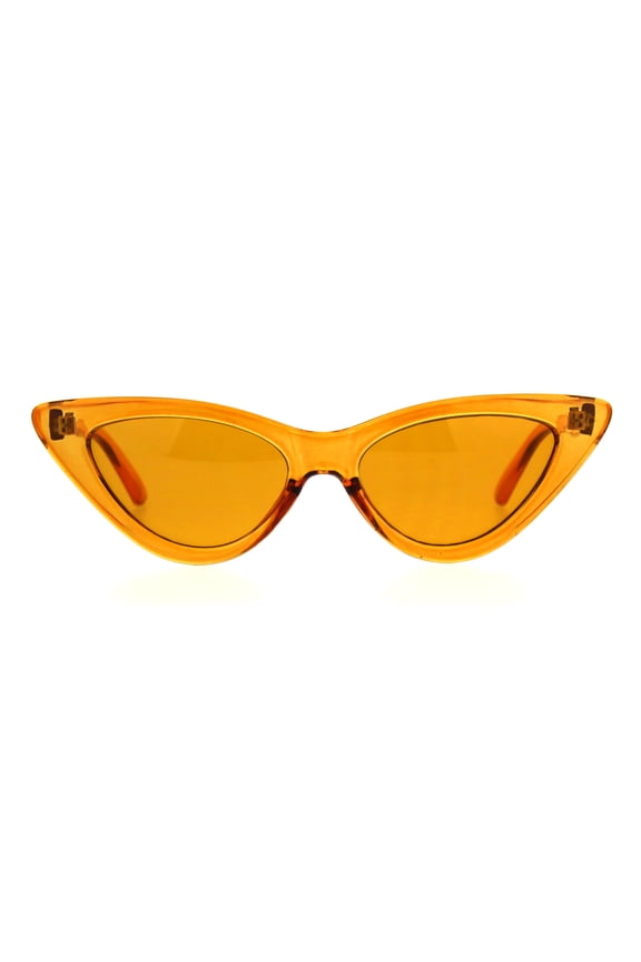 Womens Gothic Cat Eye Pop Color Funk Vintage Sunglasses Orange