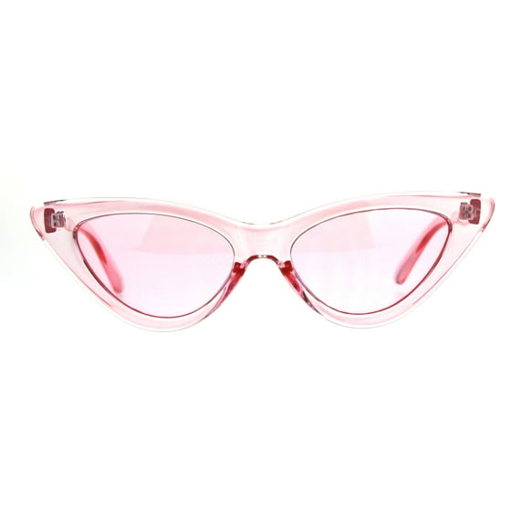 Womens Gothic Cat Eye Pop Color Funk Vintage Sunglasses Pink