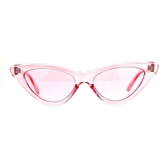 Womens Gothic Cat Eye Pop Color Funk Vintage Sunglasses Pink