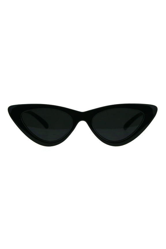 Womens Gothic Retro Cat Eye Plastic 20s Sunglasses Black