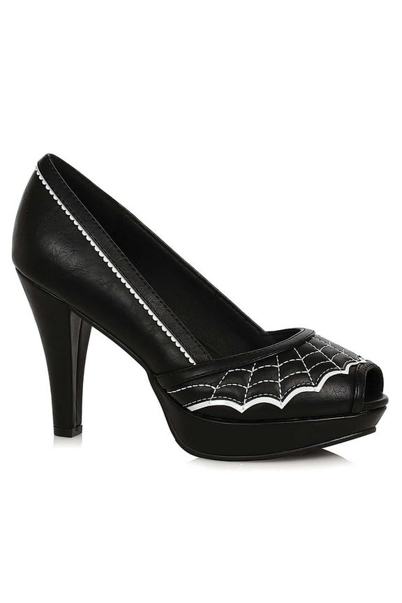 Womens Gothic Spiderweb Witch 4” Heel Costume Shoes size 9