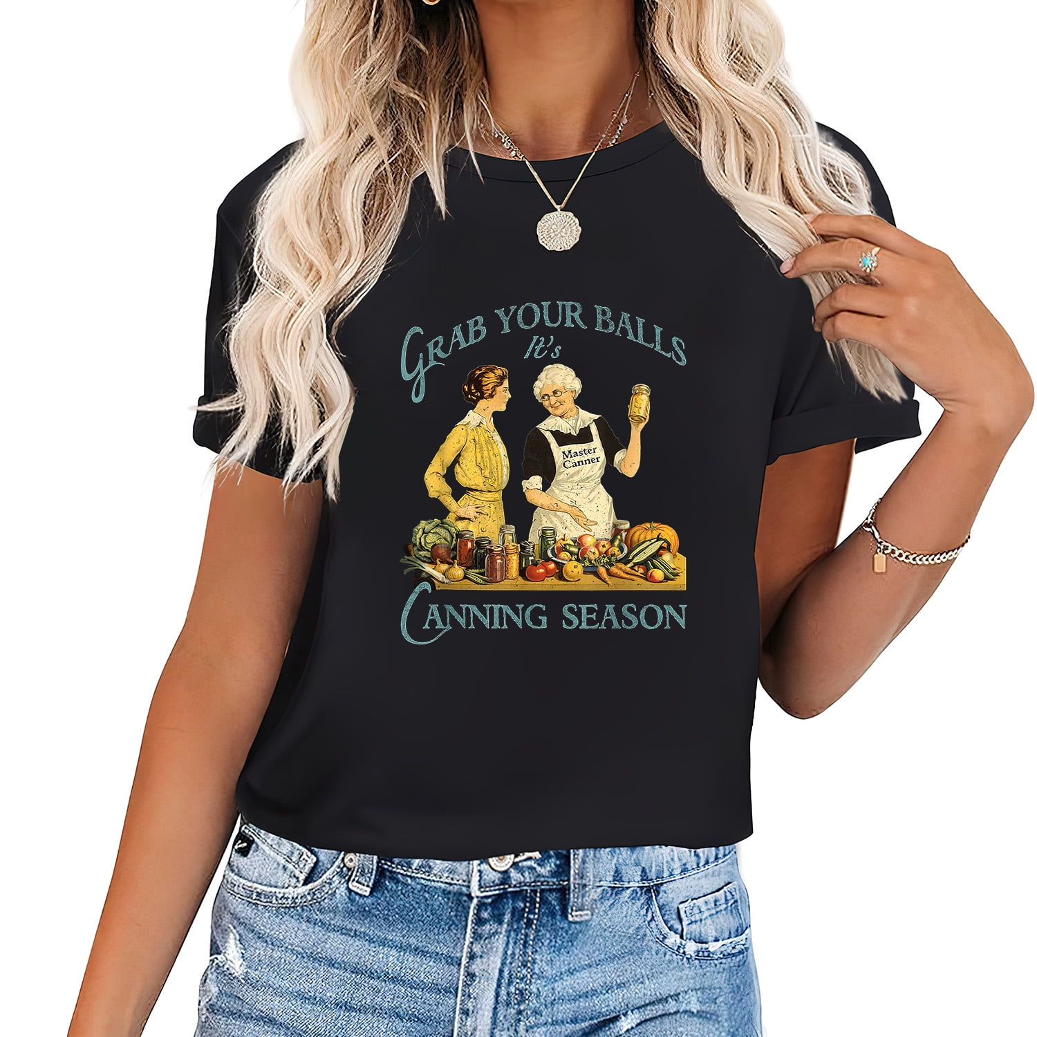 Grab Your Balls It's Canning Season Tshirt - Vintage Design Grab Your Balls It's Canning Season Tshirt - Vintage Design