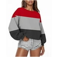 thumbnail image 1 of Womens Gradient Sweatshirt Casual Crewneck Long Sleeve Pullover Tops Trendy Loose Fit Shirt, 1 of 5