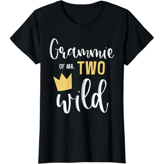 Womens Grammie of Mr TWO WILD 2nd Birthday Party Things Matching T-Shirt