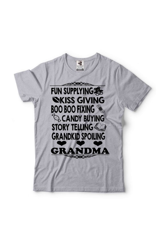 Womens Grandma T-Shirt Cute Grandma Shirt Grandma Gifts Funny Grandma T Shirt Grandmother Gift (Small Grey)