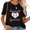 thumbnail image 1 of Womens Grandma Vintage Baseball Grandma Round Neck T-Shirt, 1 of 5