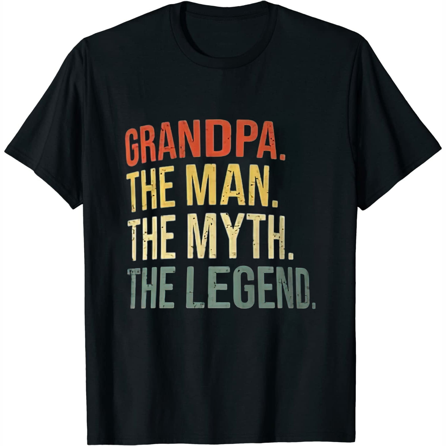 Womens Grandpa The Man The Myth The legend Grandfather Grandpa T-Shirt ...