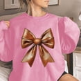 thumbnail image 1 of Womens Graphic Sweatshirt Lightweight Casual Crew Neck Long Sleeve Sweatshirts Pink XL, 1 of 4