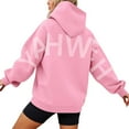thumbnail image 1 of Womens Graphic Sweatshirt Y2K Oversize Letter Print Sweatshirts Drop Shoulder Long Sleeve Trendy Pullover Hoodies Tops, 1 of 7