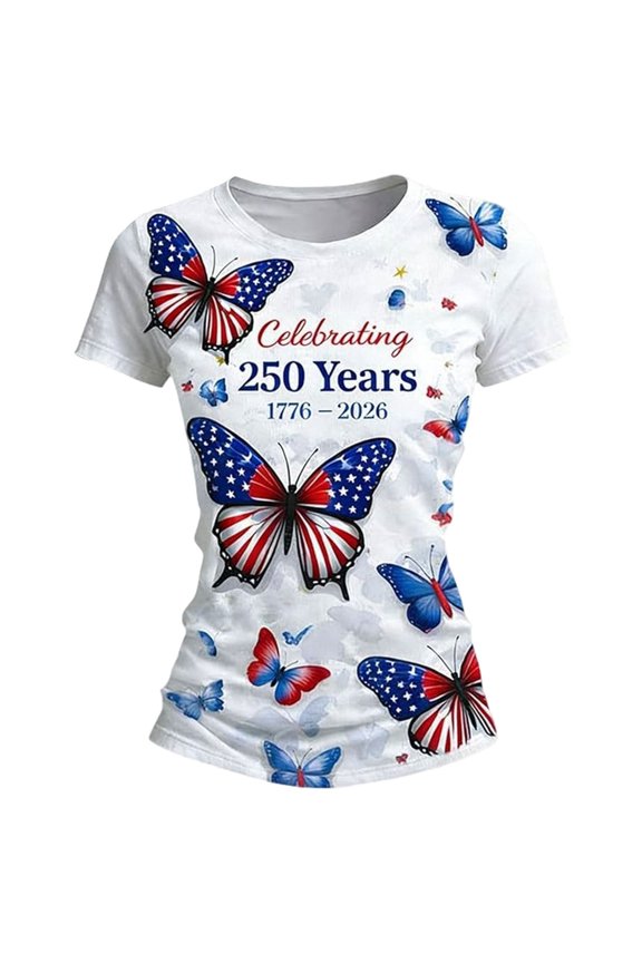 Womens Graphic T Shirts Short Sleeve Print Crew Neck Soft Basic Womens Undershirts,White,L