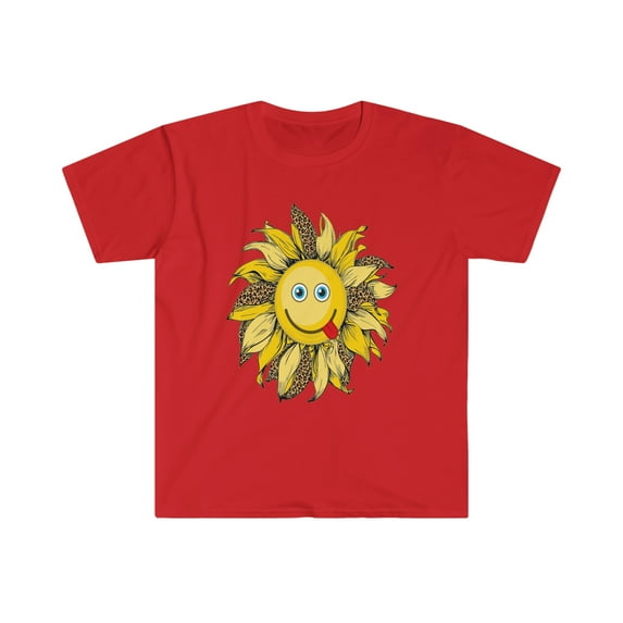 Womens Graphic Tee-Smiley Sunflower
