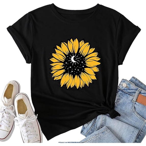 Womens Graphic Tees Vintage Short Sleeve T Shirts for Women Summer Tops Teen Girl Clothes