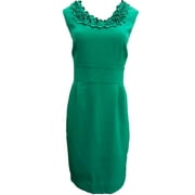 Womens Grass Green Ruffled A-Line Dress Floral Ruffle Pencil-Dress 16