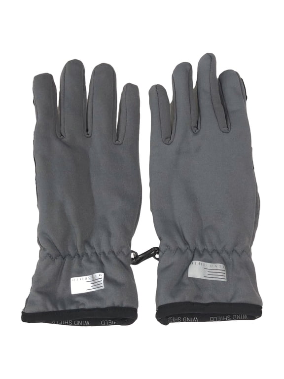 Womens Gray Performance Fleece Insulated Winter Gloves X-Large