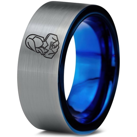 Womens Gray Rings Tungsten Custom Gamer Minimalist Jewelry 9th Anniversary Mama Gift Mom