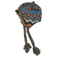 thumbnail image 1 of Womens Gray Southwestern Geormetric Print Trapper Hat Peruvian Aviator, 1 of 1